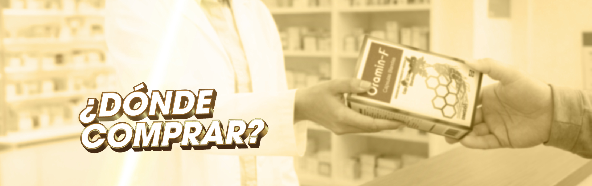 Banner informativo de puntos de compra Oramin