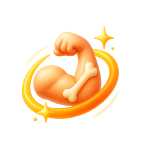 Ícono de huesos y músculos