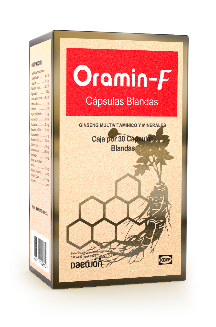 Cápsulas blandas del suplemento Oramin F