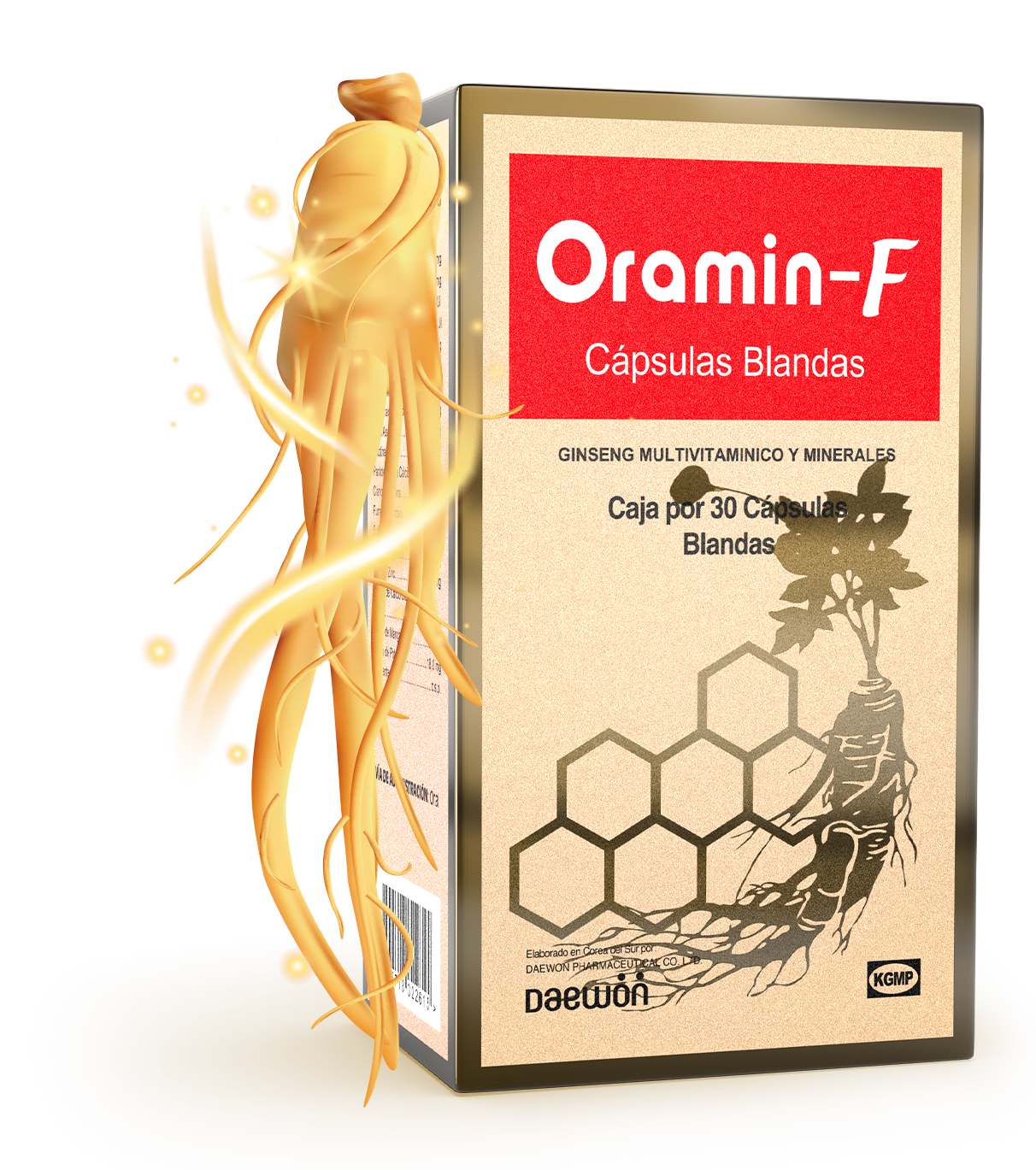 Caja del suplemento Oramin F con ginseng coreano